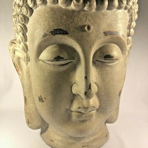 Buddha Head Planter Resin 12”H Indoor Outdoor Look